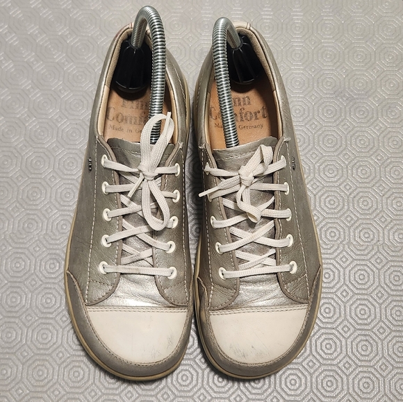 Finn Comfort Ikebukuro Silver Sneakers Lace Up Oxfords Shoes 4.5UK/ 7US - Picture 6 of 14